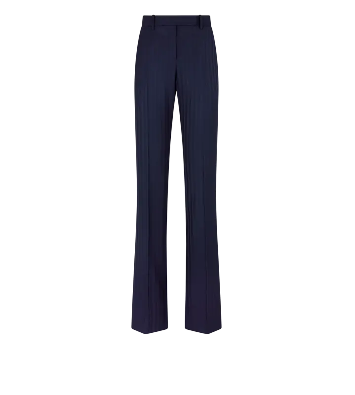 TONAL STRIPE VIRGIN WOOL TAILORED STRAIGHT PANTS OCEAN CAVERN online